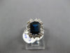 WIDE 2.61CT DIAMOND & AAA SAPPHIRE 14K WHITE GOLD 3D EMERALD CUT ENGAGEMENT RING