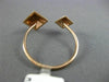 ESTATE WIDE .25CT ROUND DIAMOND 14KT ROSE GOLD 3D PAVE DOUBLE PYRAMID FUN RING