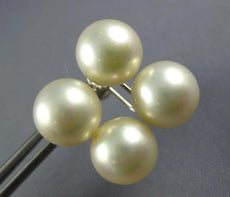 AAA SOUTH SEA PEARL 14KT WHITE GOLD 3D DOUBLE SCREWBACK HANGING EARRINGS #26972