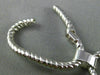 ESTATE WIDE & LONG .20CT DIAMOND 14K WHITE GOLD 3D OVAL OPEN LINK BRACELET FG VS