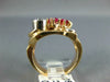 ANTIQUE WIDE .70CT OLD MINE DIAMOND & AAA RUBY 14KT WHITE & ROSE GOLD RING #1652