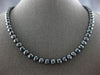 EXTRA LARGE & LONG 331.9CT BLACK DIAMOND 14KT WHITE GOLD ETERNITY LOVE NECKLACE