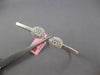 WIDE .60CT DIAMOND 14KT WHITE GOLD CLUSTER DOUBLE OVAL FLEXIBLE BANGLE BRACELET