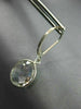 ESTATE CRYSTAL 14KT WHITE GOLD 3D OVAL BEZEL CLASSIC LEVER BACK HANGING EARRINGS