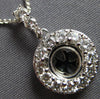 .46CT DIAMOND 18K WHITE GOLD 3D SOLITAIRE ROUND HALO SEMI MOUNT FLOATING PENDANT