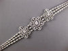 ESTATE LARGE 5.39CT DIAMOND 14KT WHITE GOLD CLUSTER MULTI FLOWER TENNIS BRACELET
