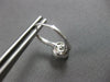 .82CT DIAMOND 14K WHITE GOLD 3D SOLITAIRE FLOWER HALO LEVERBACK HANGING EARRINGS