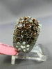 LARGE 5.55CT WHITE & PINK DIAMOND 18K WHITE & ROSE GOLD WEDDING ANNIVERSARY RING
