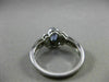 ESTATE WIDE .77CT DIAMOND & AAA TANZANITE 14KT WHITE GOLD ENGAGEMENT RING #15106