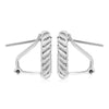 ESTATE .27CT DIAMOND 14KT WHITE GOLD PAVE SQUARE OPEN FILIGREE CLIP ON EARRINGS