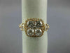 ESTATE 1.32CT DIAMOND 18KT ROSE GOLD ROUND CLUSTER SQUARE HALO ANNIVERSARY RING