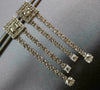 ESTATE 1.60CT DIAMOND 14KT WHITE GOLD 3D CLASSIC SQUARE HANGING EARRINGS #1676