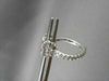 ESTATE  .60CT DIAMOND 14KT WHITE GOLD HEART HUGGIE EARRINGS BEAUTIFUL! #1424