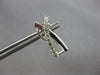 ESTATE .38CT DIAMOND 14KT WHITE GOLD 3D CRISS CROSS X CLIP ON HANGING EARRINGS