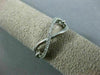 ESTATE .12CT ROUND DIAMOND 14KT WHITE GOLD 3D INFINITY FRIENDSHIP OPEN LOVE RING