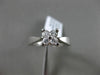 ESTATE WIDE .03CT DIAMOND 14K WHITE GOLD 3D FLORAL 4 STONE LUCIDA ENGAGMENT RING