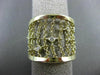 ESTATE WIDE .16CT DIAMOND 14K YELLOW GOLD DIAMOND BY THE YARD FLEXIBLE LOVE RING