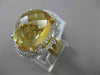 ESTATE LARGE 1.63CT DIAMOND & AAA YELLOW TOPAZ 18K YELLOW GOLD FUN RING STUNNING