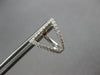 .41CT DIAMOND 18KT WHITE GOLD 3D ROUND TRIANGULAR TRILLION FUN HUGGIE EARRINGS