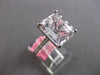 EXTRA LARGE 7.19CT DIAMOND & AAA KUNZITE 18K WHITE GOLD BAGUETTE ENGAGEMENT RING