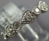 ESTATE .59CT DIAMOND 18KT WHITE GOLD 3D HEART SHAPE ETERNITY ANNIVERSARY RING