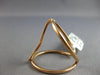 ESTATE LARGE .16CT DIAMOND 14KT ROSE GOLD 3D CLASSIC WAVE TENSION FUN RING