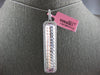 EXTRA LARGE 44.98CT DIAMOND & AAA KUNZITE 18KT WHITE GOLD 3D RECTANGULAR PENDANT