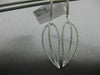 ESTATE .60CT DIAMOND 18KT WHITE GOLD 3D HANDCRAFTED OPEN LEAF HANGING EARRINGS