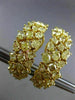 LARGE GIA 4.67CT FANCY YELLOW DIAMOND 18KT YELLOW GOLD CLUSTER CLIP ON EARRINGS