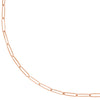 ESTATE 14KT ROSE GOLD 3D CLASSIC OVAL LINK LOVE NECKLACE