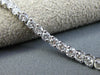 ESTATE 3.90CT ROUND DIAMOND 18KT WHITE GOLD 3D TWO PRONG CLASSIC TENNIS BRACELET