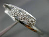ESTATE .10CT DIAMOND 14KT WHITE GOLD PAST PRESENT FUTURE FLOWER BANGLE BRACELET