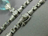 ANTIQUE EXTRA LARGE 41CT DIAMOND & AAA AQUAMARINE 18K WHITE GOLD LARIAT NECKLACE
