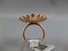 ESTATE LARGE .52CT DIAMOND 14KT ROSE GOLD CLASSIC FLOWER FUN RING