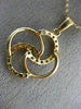 ESTATE LARGE .66CT DIAMOND 18KT ROSE GOLD 3D OPEN FLOWER CIRCLE OF LIFE PENDANT
