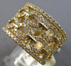 ESTATE LARGE 1.28CT DIAMOND 14K YELLOW GOLD CLASSIC MULTI OVAL FUN RING