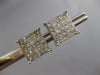 ESTATE LARGE 2CT DIAMOND 14KT WHITE GOLD PRINCESS INVISIBLE SQUARE STUD EARRINGS