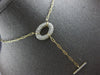 LARGE 2.12CT DIAMOND 14KT YELLOW GOLD MULTI ROW OPEN OVAL LARIAT LOVE NECKLACE