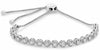 ESTATE .74CT ROUND DIAMOND 14K WHITE GOLD 3D CLASSIC ROUND BRAIDED BOLO BRACELET