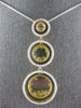 EXTRA LARGE 3.57CT WHITE & FANCY YELLOW DIAMOND 18K 2 TONE GOLD JOURNEY NECKLACE