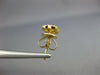 ESTATE .46CT DIAMOND 18KT YELLOW GOLD 4 LEAF CLOVER SQUARE FLOWER STUD EARRINGS