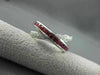 ESTATE WIDE 1.45CT DIAMOND & AAA RUBY 14KT WHITE GOLD CRISSCROSS FUN RING #18474