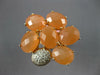 EXTRA LARGE 15.25CT DIAMOND & AAA ORANGE QUARTZ 14K WHITE & ROSE GOLD OVAL RING