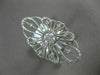 ESTATE LARGE .36CT ROUND DIAMOND 14KT WHITE GOLD OPEN FILIGREE FLOWER LOVE RING
