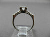 ANTIQUE WIDE .62CT ROUND DIAMOND PLATINUM FISHTAIL ENGAGEMENT RING #23370