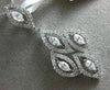 ESTATE 1.16CT ROUND MARQUISE DIAMOND 18KT WHITE GOLD MULTI LEAF FLOATING PENDANT
