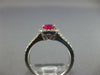 ESTATE 1.28CT DIAMOND & AAA RUBY 14KT WHITE GOLD 3D CLASSIC HALO ENGAGEMENT RING