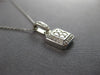 ESTATE .29CT DIAMOND 14KT WHITE GOLD ROUND CLUSTER HALO SQUARE FOATING PENDANT