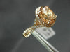 ESTATE LARGE 2.90CT DIAMOND & AAA MORGANITE 14KT ROSE GOLD OVAL ENGAGEMENT RING