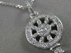 LARGE ESTATE .80CTW DIAMOND 14K WHITE GOLD HEART KEY PENDANT F/G VVS CHAIN 20160